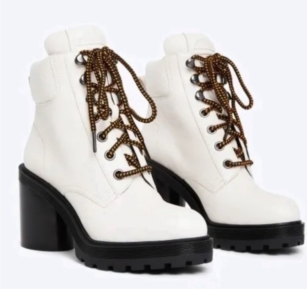 Marc Jacob’s White Leather Lug Boots